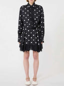 Sportmax Short Dress With Lace Black
