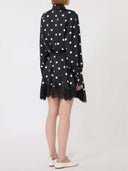 Sportmax Short Dress With Lace Black