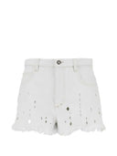 Marant Shorts With Frayed Hem And Cutouts