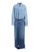 7 For All Mankind Mid Blue Maxi Dress Ipanema