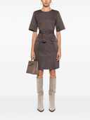 Parosh Pesca Belted Mini Dress