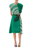 Versace Silk Midi Evening Dress With Embroidery