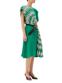 Versace Silk Midi Evening Dress With Embroidery