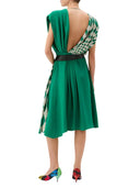 Versace Silk Midi Evening Dress With Embroidery