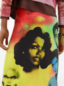 Versace Printed Silk Twill Pencil Skirt