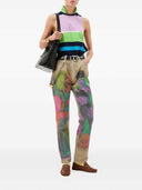 Versace Embroidered Striped Tank Top