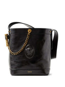 Versace Pivot Small Leather Bucket Bag