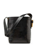 Versace Pivot Small Leather Bucket Bag