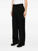 Lardini Wide Leg Trousers With Pressed Pleats