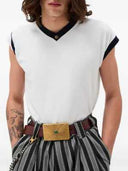 Versace Slim Fit Stretch Cotton Jersey T Shirt