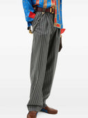 Gestreifte Faltenhose von Versace