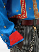 Gestreifte Faltenhose von Versace