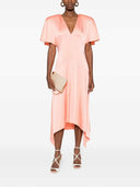 Stella Mccartney Asymmetrical V Neck Midi Dress