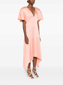 Stella Mccartney Asymmetrical V Neck Midi Dress