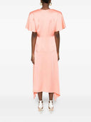 Stella Mccartney Asymmetrical V Neck Midi Dress