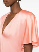 Stella Mccartney Asymmetrical V Neck Midi Dress