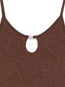 Hunza G Swimsuit With Cutouts And Beaded Embellishments