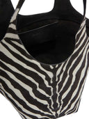 The Attico The Scoop Large White And Black Shoulder Bag