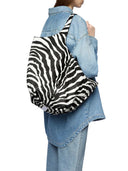 The Attico The Scoop Large White And Black Shoulder Bag