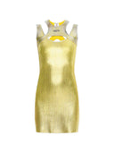 Casablanca Mini Dress With Cutouts And Metallic Print
