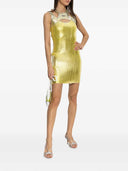 Casablanca Mini Dress With Cutouts And Metallic Print