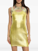 Casablanca Mini Dress With Cutouts And Metallic Print
