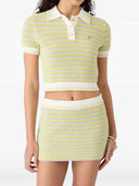 Polo Casablanca a Righe Con Logo Stile Borghese