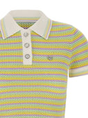 Polo Casablanca a Righe Con Logo Stile Borghese