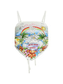 Casablanca Floral Print Silk Top