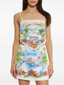 Casablanca Floral Print Silk Top