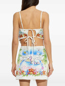 Casablanca Floral Print Silk Top