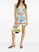 Casablanca Better Days Graphic Print Silk Mini Skirt
