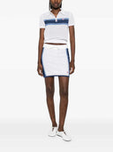Casablanca Striped Zip Up Polo Shirt