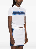 Casablanca Striped Zip Up Polo Shirt
