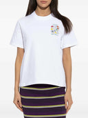 Casablanca Short Sleeved T Shirt With Graffiti Print