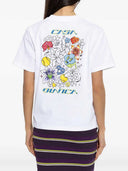 Casablanca Short Sleeved T Shirt With Graffiti Print