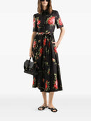 Dolce & Gabbana Floral Midi Dress With Belt