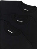 Set di magliette in cotone nero Jil Sander