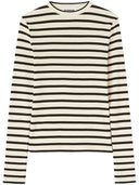 Jil Sander T-shirt i stribet bomuld