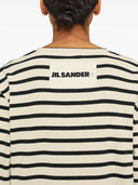 Jil Sander T-shirt i stribet bomuld