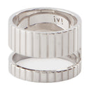 Slot Ring Core In Silver Tone Rhodium