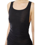 Elisabetta Franchi Black Midi Jersey Dress