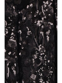 Niccolò Pasqualetti Cascata Skirt Floral Sequin Embroidered Velvet