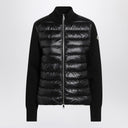 Moncler Black imboding zip cardigan