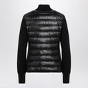 Moncler Black imboding zip cardigan