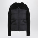 Moncler Grenoble sort polstret uld cardigan