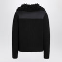 Moncler Grenoble sort polstret uld cardigan
