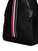 Thom Browne Multi Pocket Backpack W/ Rwb Stripe In Pebble Grain Leather