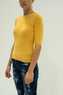 La Rose La Rose Maglia 3/4 Cashmere Ocra
