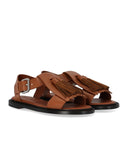 Max Mara Weekend Arte Braune flache Sandale